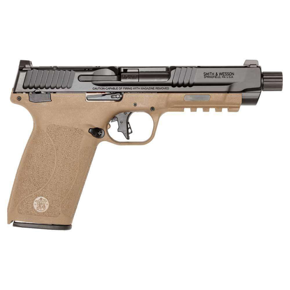 SMITH & WESSON M&P 5.7 PSTL 5" FDE 2 TONE O.R. THRDDED NTS 2-22RD